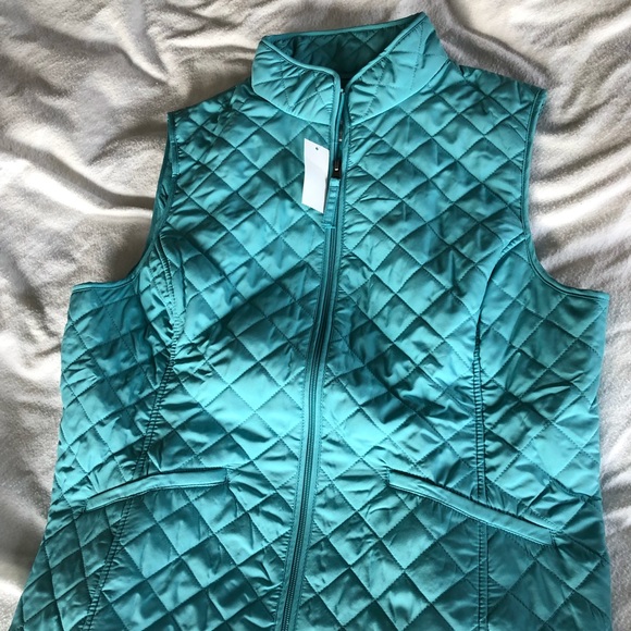 Van Heusen Jackets & Blazers - NWT Van Heusen Aqua Blue Vest Size L